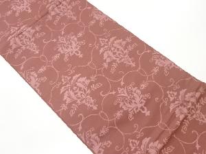 花葉模様織出し洒落袋帯